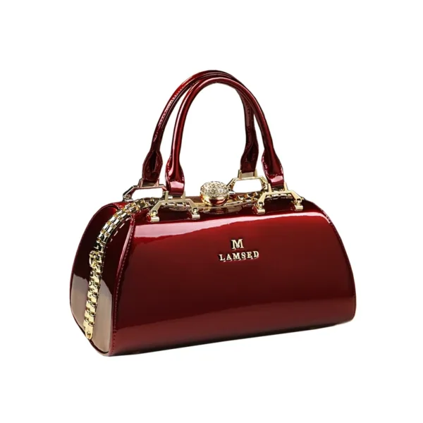 Genuine Leather Gilded Glamour Frame Bag 5