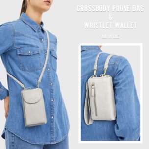 RFID Blocking Small Crossbody Cell Phone Clutch Phone Wallet 5