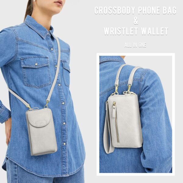 RFID Blocking Small Crossbody Cell Phone Clutch Phone Wallet 5