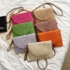 Straw Vibrant Knit Envelope Bag 1