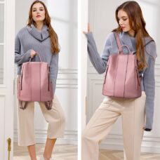 Genuine Soft Leather Antitheft Backpack 6