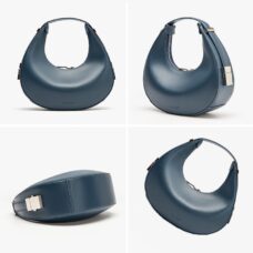 Genuine Leather Half Moon Blue Moon Handbag 4