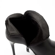 Plush Vegan Leather High-Heel Butterfly-Knot Ankle Boots 6