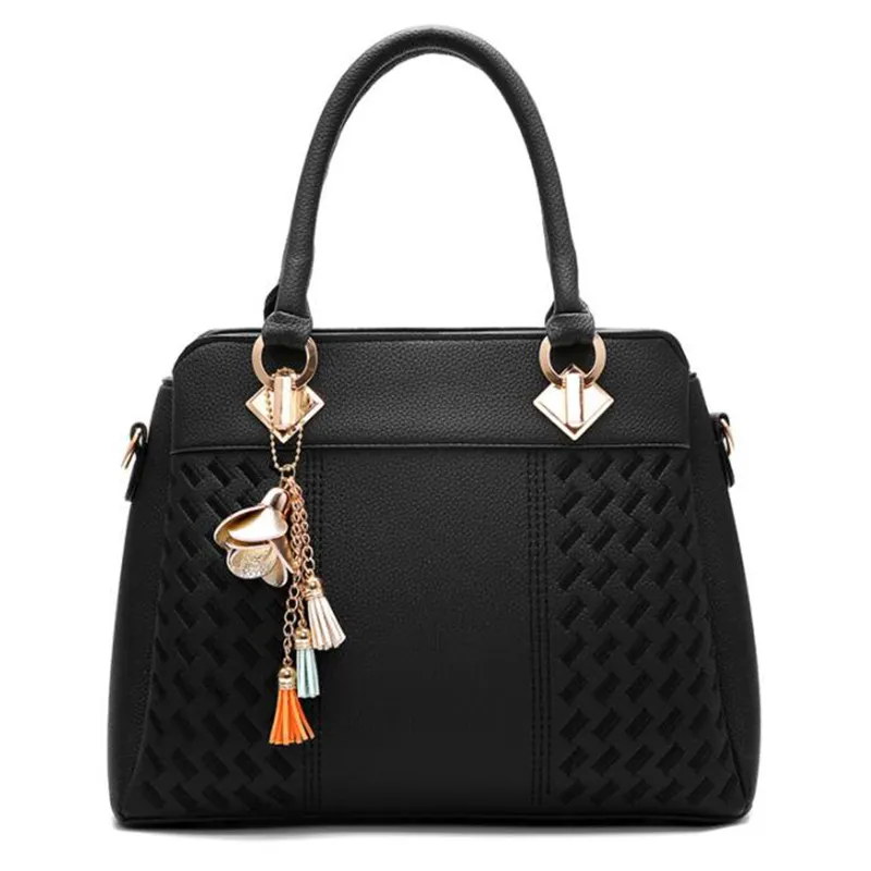 Vegan Leather arm Adorned Top-Handle Bag 4