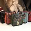 Genuine Leather Floral Deer Top Handle Bag 3