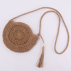 Straw Handcrafted Spiral Sling Bag 5