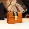 Genuine Leather Chic Golden Accent Flap Bag 4