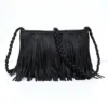 Vegan Leather Tassle Braided Strap Sling Bag 2