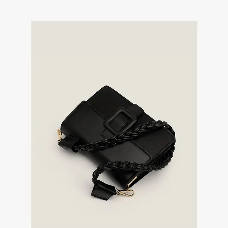 Hard Vegan Leather Magnetic Flap Bag 2