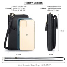 Vegan Leather RFID Blocking Crossbody Cell Phone Pouch & Wallet 6
