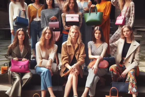 Models with Stylish handbag