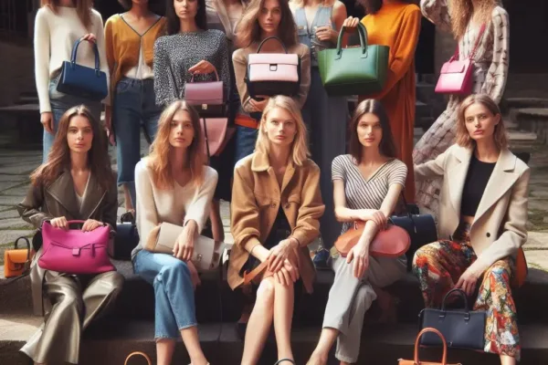 Models with Stylish handbags