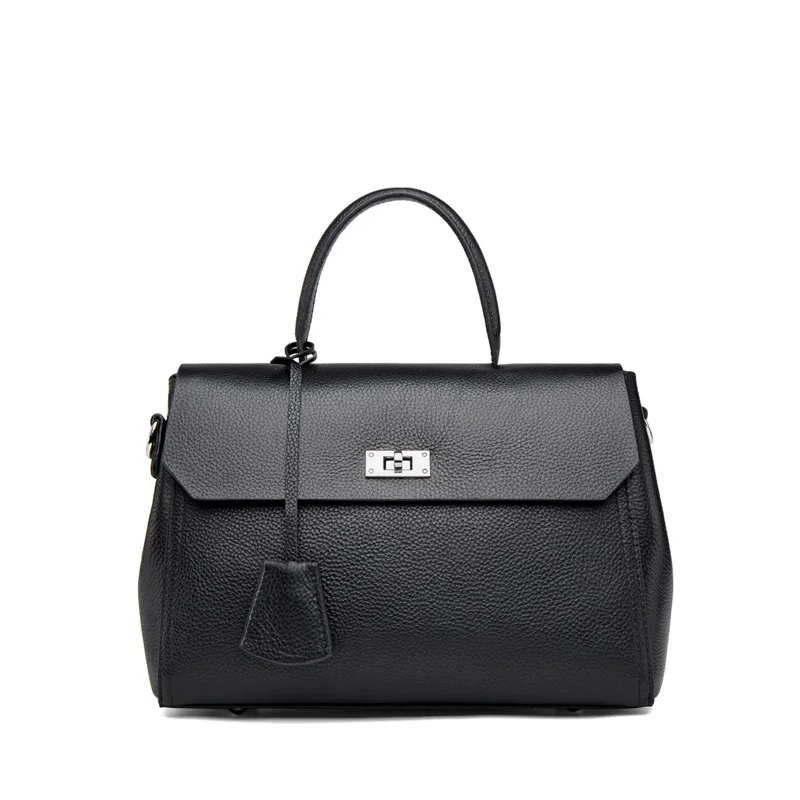 Genuine Leather Metropolitan Top-Handle Flap Bag 1