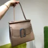Genuine Leather Belt Flap Top-Handle Bag 2