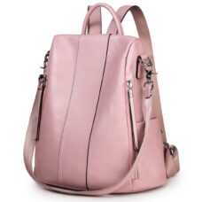Genuine Soft Leather Antitheft Backpack 1
