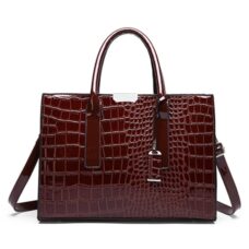 Crocodile Pattern PU Leather Lady's Crossbody Tote Bag 15