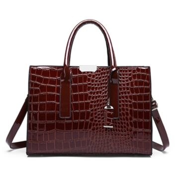 Crocodile Pattern PU Leather Lady's Crossbody Tote Bag 15