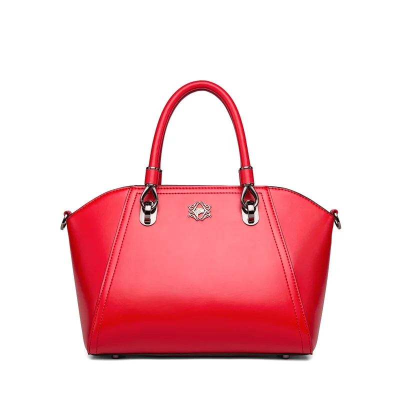 Genuine Leather Ruby Radiance Top-Handle Tote 6