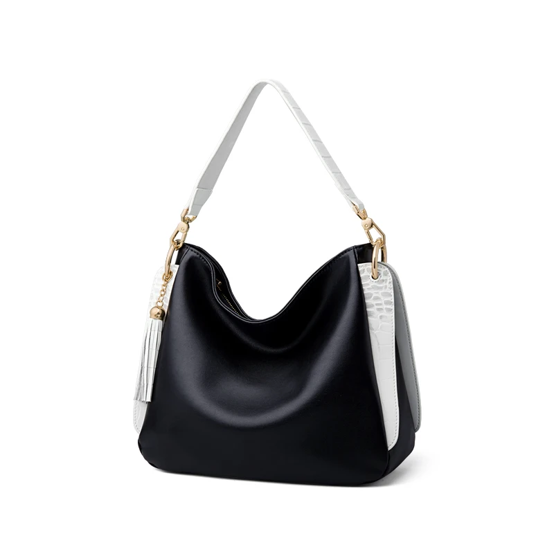 Genuine Leather Two-Shade Hobo 2