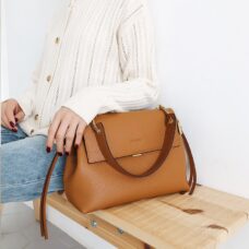 Genuine Leather Messenger Shoulder Bag for Women with Chain Handle 6