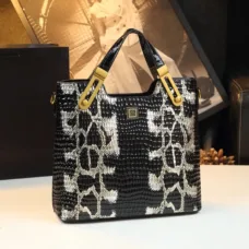 Genuine Leather Snake Charmer Tote 2