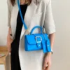 Vegan Leather Elegant Charm Flap Bag with Purse 4