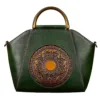 Genuine Leather Ornate Circular Doctor Bag 8