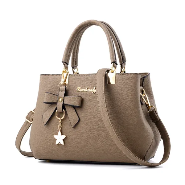 Vegan Leather Dainty Bow Tote 15
