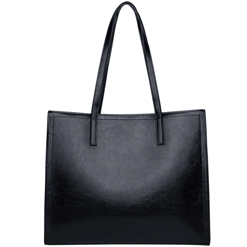 Genuine Leather Matte Carryall Tote 6