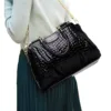 Genuine Leather Alligator Skin Embossed Tote 1