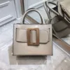 Genuine Leather Modernist Buckle Tote 1