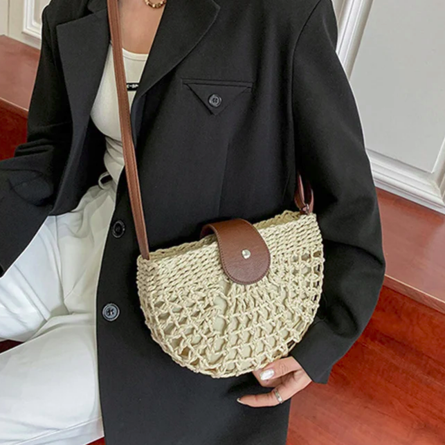 Straw Weave Eco-Chic Sling Bag 2