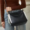 Genuine Leather Two-Shade Hobo 1
