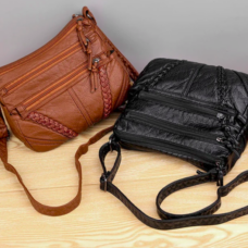Vegan Leather Boho Braided Sling Bag 2