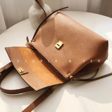 Genuine Leather Messenger Shoulder Bag for Women with Chain Handle 4