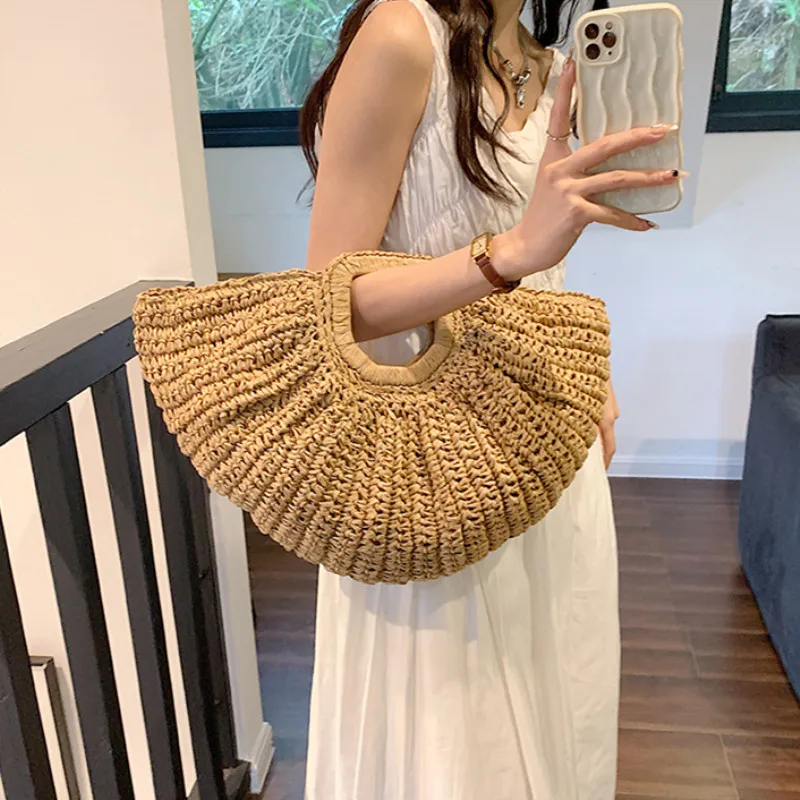 Straw Country Curve Bucket Bag 6