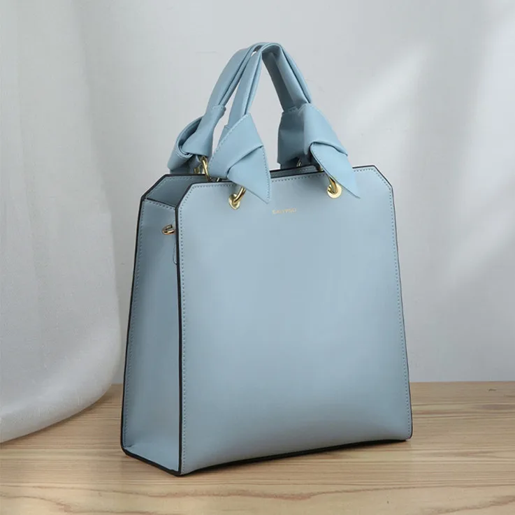 Genuine Leather Bow Beauty Tote 3