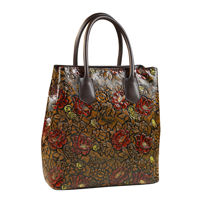 Genuine Leather Blooming Chic Tote 5