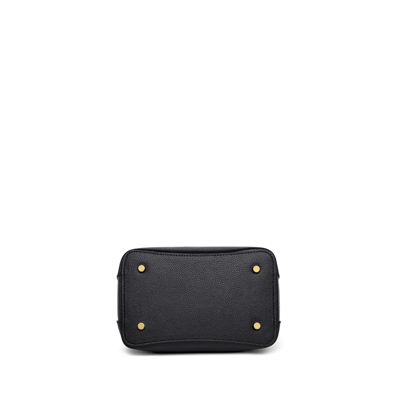 Genuine Leather Multi-Pocket Bucket Bag 6