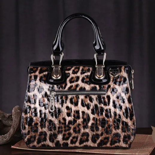 Genuine Leather Glossy Leopard Doctor Bag 5