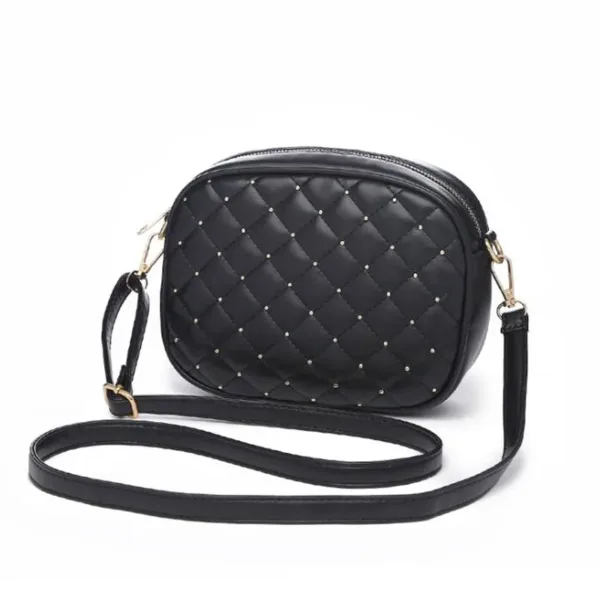 Vegan Leather Classic Diamond Quilted Sling Bag 16
