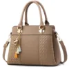 Vegan Leather arm Adorned Top-Handle Bag 1