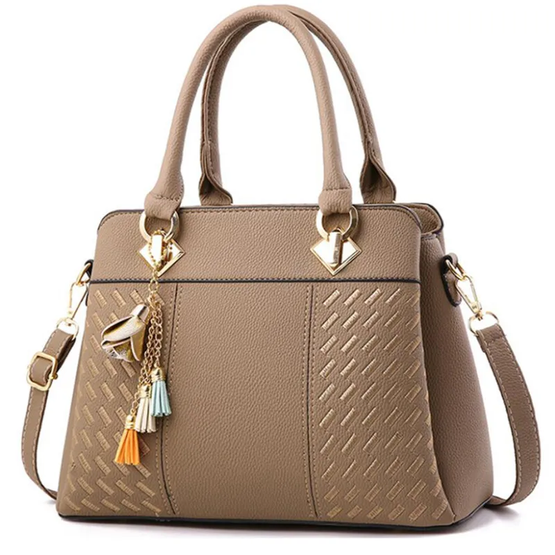 Vegan Leather arm Adorned Top-Handle Bag 1