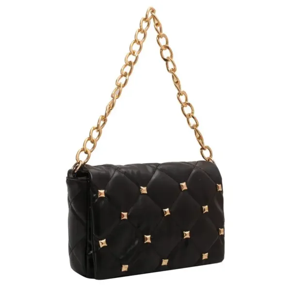Vegan Leather Diamond Quilted Flap Bag 3