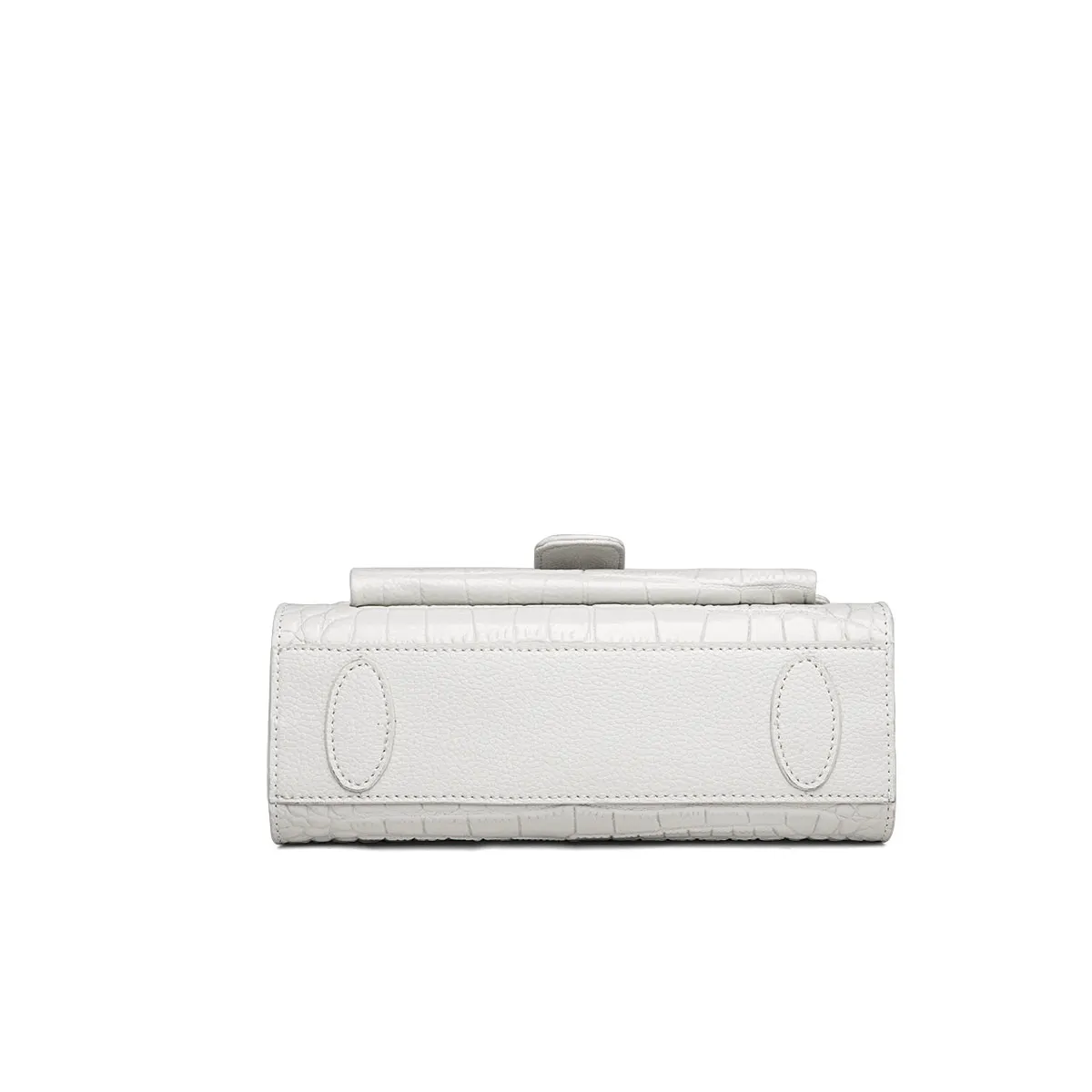 Genuine Leather Circle Clasp Flap Bag 6