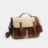 Genuine Leather Multi Pocket Satchel Bag 2