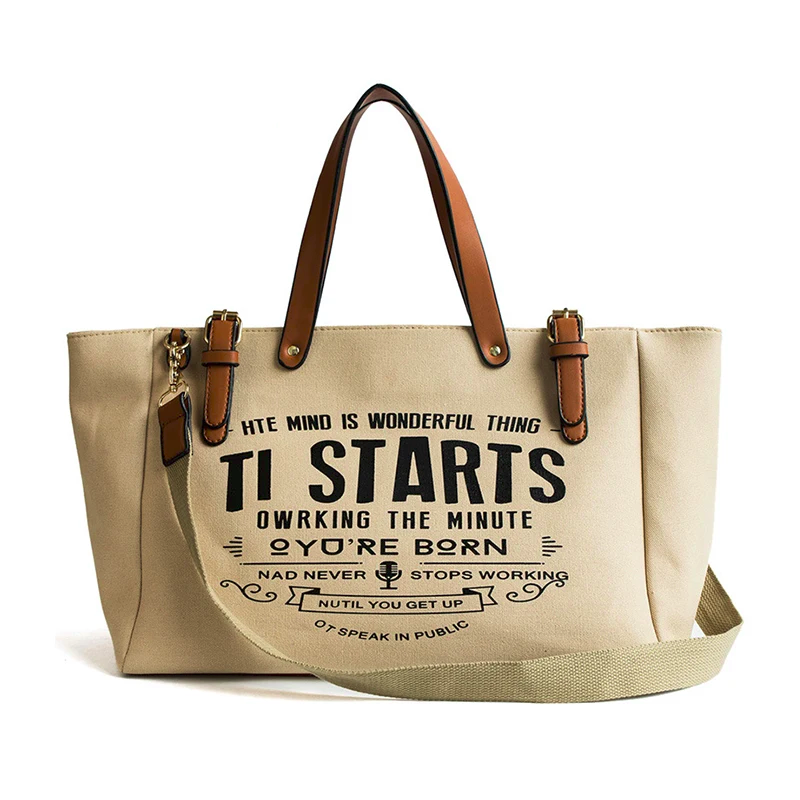 Canvas Scramble of Words Tote 6