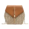 Straw Elegance in Weave Flap Bag 48