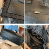 Genuine Leather Modernist Black Flap Bag 6