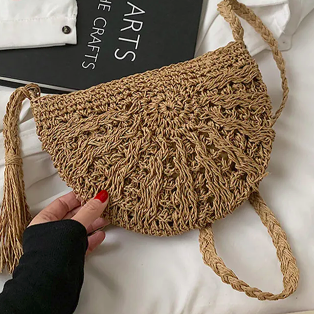 Straw Summer Breezy Sling Bag 1